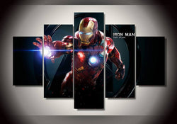 5 Panel Super Hero Iron Man Framed Wall Canvas Art | Octo Treasures