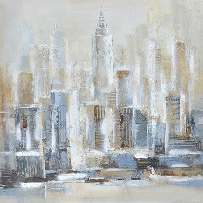 1 Panel New York Modern City Architecture Abstract Skyline Unframed Wall Art | Octo Treasures