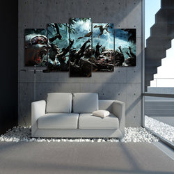 5 Panel Dead Island Riptide Framed Canvas Wall Art | Octo Treasures