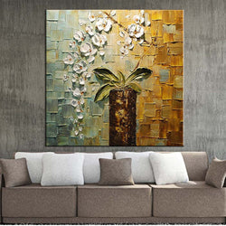 1 Panel White Orchid Flower Unframed Wall Canvas Art | Octo Treasures