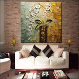 1 Panel White Orchid Flower Unframed Wall Canvas Art | Octo Treasures