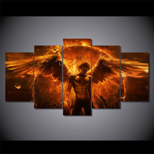 HD Printed Black magic flame angel Group Painting  room decor print poster picture canvas Free shipping/F017 | Octo Treasures