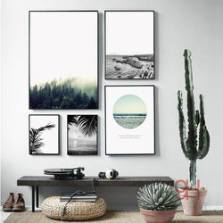 Nordic Landscape Canvas Art Print Painting Poster, Giclee Print Wall Pictures For Home Decoration, Wall Decor BW005 | Octo Treasures