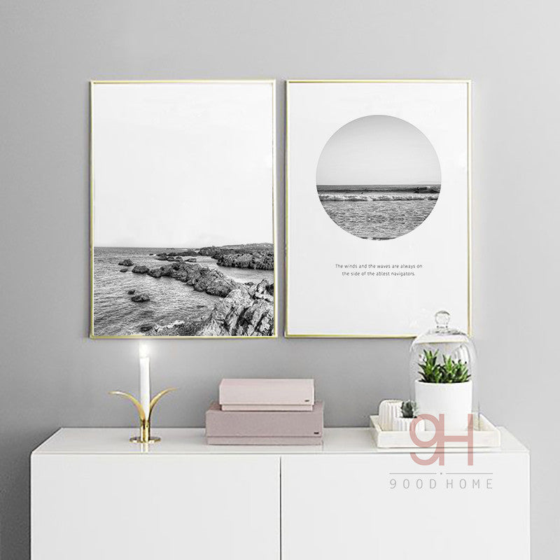 Nordic Landscape Canvas Giclee Print Unframed Wall Art | Octo Treasures