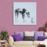 1 Panel Dogs Animal Unframed Canvas Wall Art | Octo Treasures