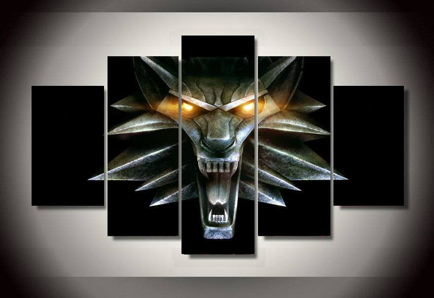 5 Panel The Witcher Framed Wall Canvas Art | Octo Treasures