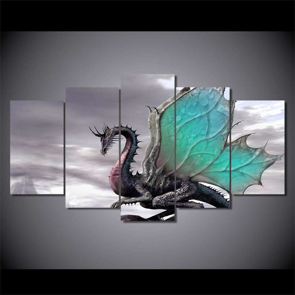 HD Printed cool enchanting dragon picture Painting wall art room decor print poster picture canvas Free shipping/ny-860 | Octo Treasures