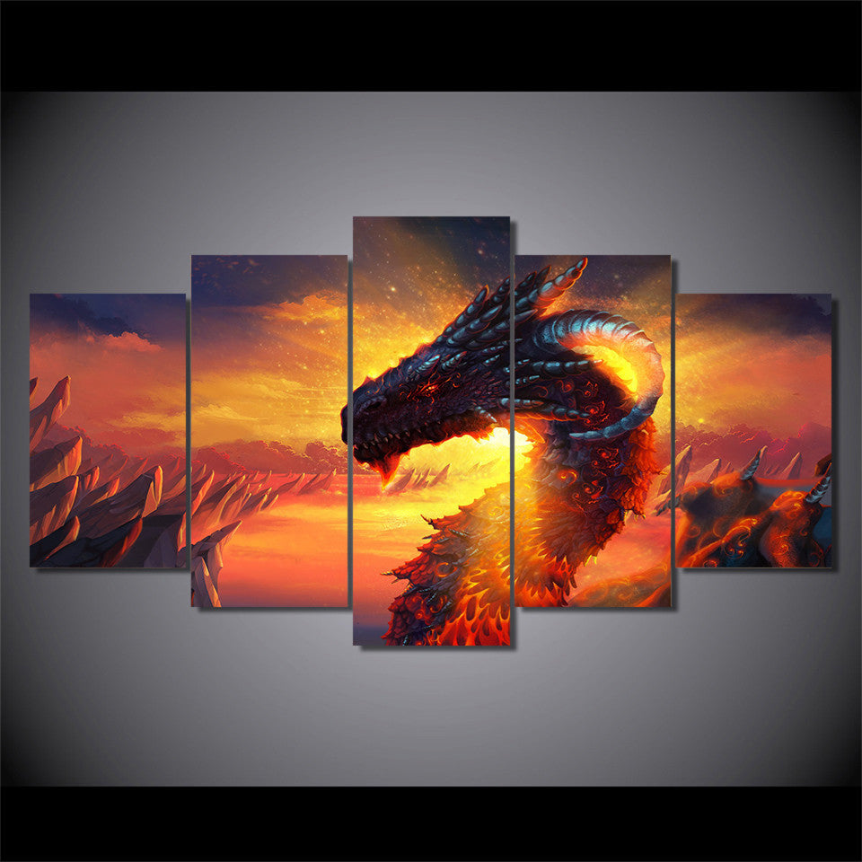 HD Printed cartoon Anime game Dragon Group Painting Canvas Print room decor print poster picture canvas/ny-127 | Octo Treasures