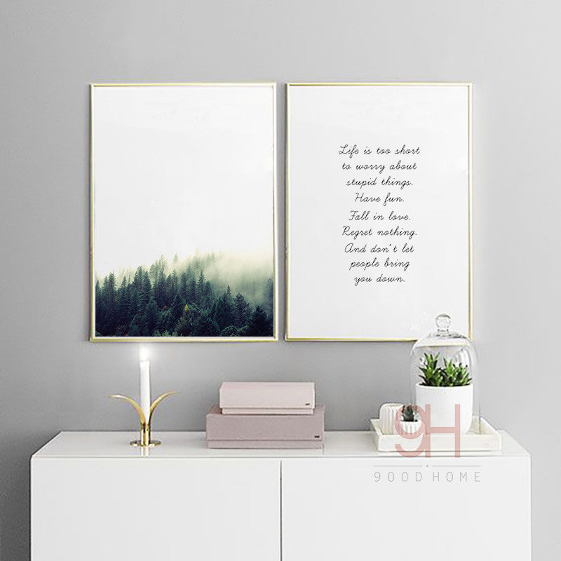 Forest Landscape Canvas Print Unframed Wall Art | Octo Treasures