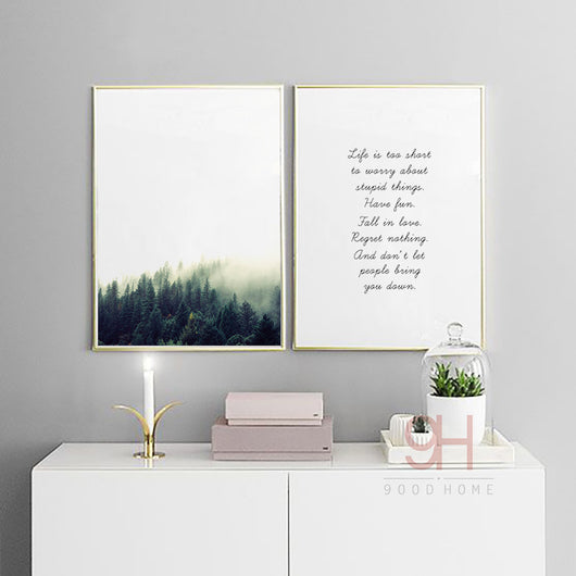 Forest Landscape Canvas Print Unframed Wall Art | Octo Treasures