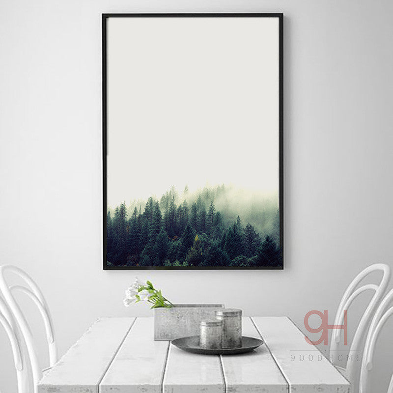 Forest Landscape Canvas Print Unframed Wall Art | Octo Treasures