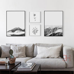 Nordic Style Landscape Canvas Print Unframed Wall Art | Octo Treasures