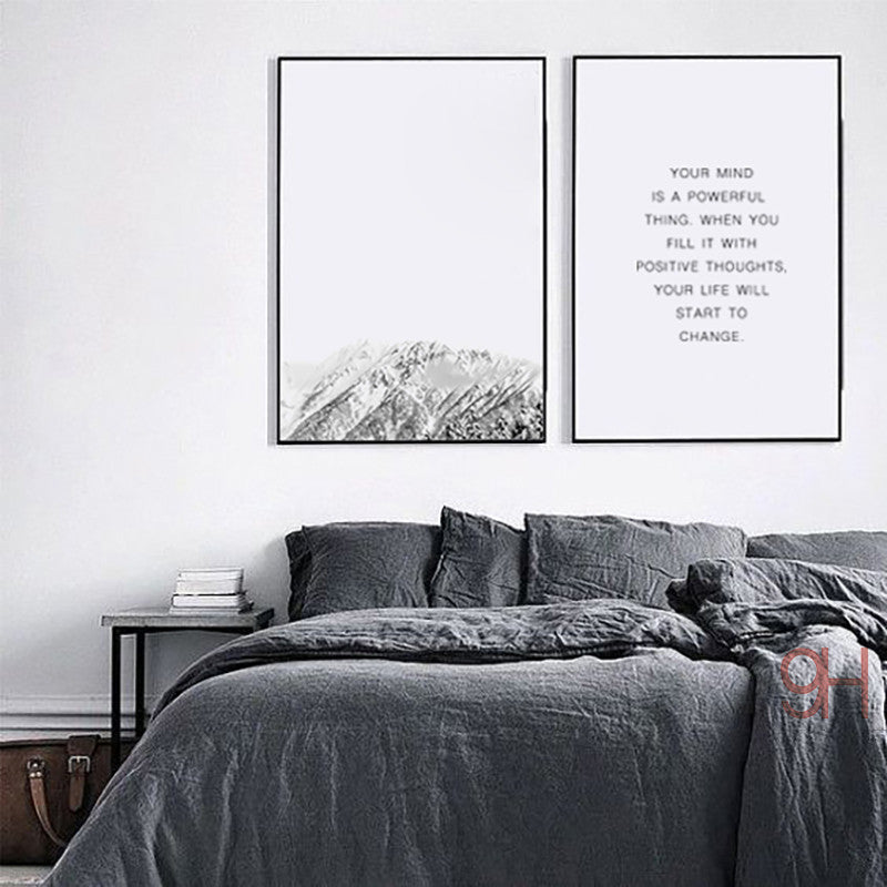 Nordic Style Mountain Canvas Prints Unframed Wall Decor | Octo Treasures