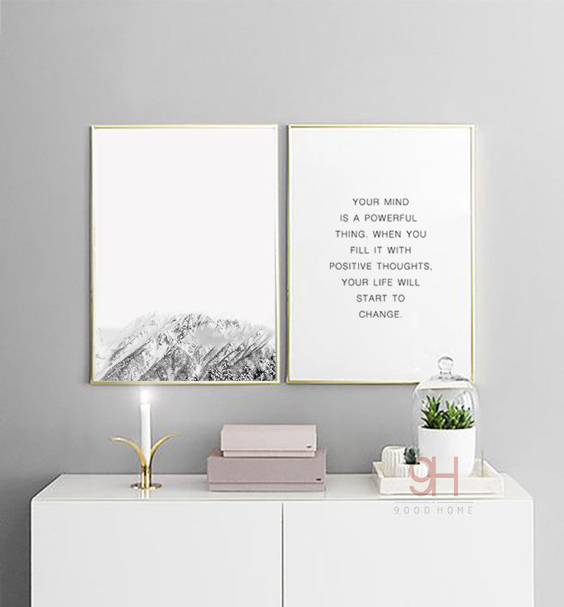 Nordic Style Mountain Canvas Prints Unframed Wall Decor | Octo Treasures