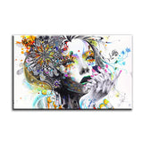 1 Piece Modern Wall Art Girl With Flowers Unframed Canvas Painting For Home Bedroom Art Wall Decoration Wall Pictures LZ003 | Octo Treasures