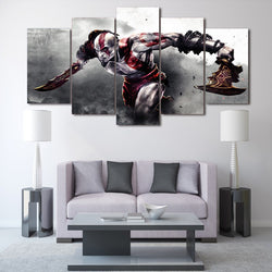 5 Panel Game God of War Framed canvas Wall Art | Octo Treasures