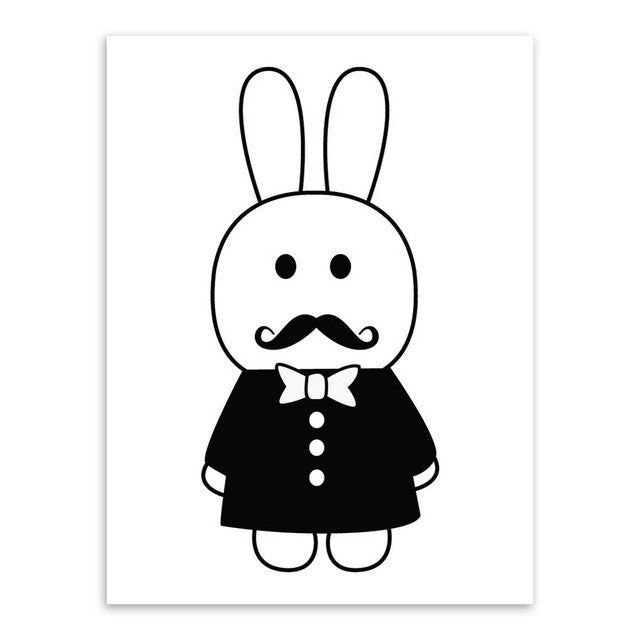 5 Panel Minimalist Nordic Kawaii Unframed Home Decor Wall Art | Octo Treasures