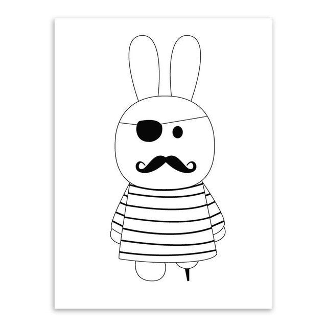 5 Panel Minimalist Nordic Kawaii Unframed Home Decor Wall Art | Octo Treasures