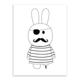 5 Panel Minimalist Nordic Kawaii Unframed Home Decor Wall Art | Octo Treasures