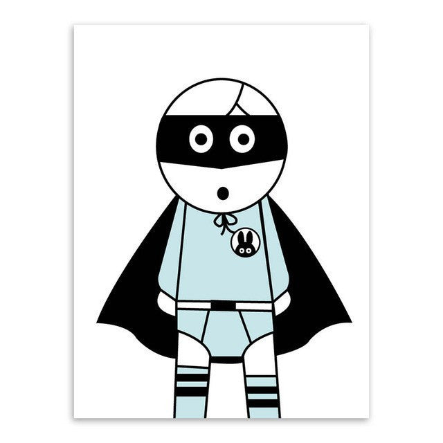 5 Panel Minimalist Nordic Kawaii Unframed Home Decor Wall Art | Octo Treasures