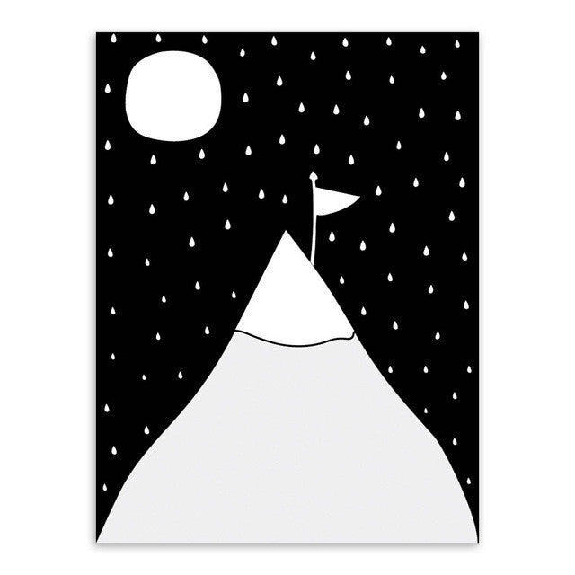 5 Panel Minimalist Nordic Kawaii Unframed Home Decor Wall Art | Octo Treasures