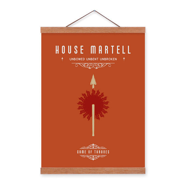 Modern Pop Movie Game Of Thrones Spear Wooden Framed Canvas Painting Living Room Home Decor Wall Art Print Picture Poster Scroll | Octo Treasures