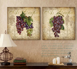 Retro Fruit Vintage Bar Decorative Modern Canvas Art poster Print pictures for restaurant duvar tablolar cuadros home decor | Octo Treasures