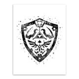 Original Watercolor Modern Legend Of Zelda Logo Game Movie Canvas A4 Art Print Poster Wall Pictures Home Deocr Painting No Frame | Octo Treasures
