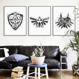 Original Watercolor Modern Legend Of Zelda Logo Game Movie Canvas A4 Art Print Poster Wall Pictures Home Deocr Painting No Frame | Octo Treasures