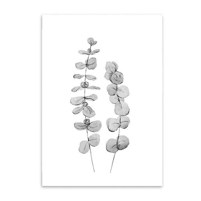 Nordic Style Watercolor plant Canvas Print Unframed  Wall Art | Octo Treasures