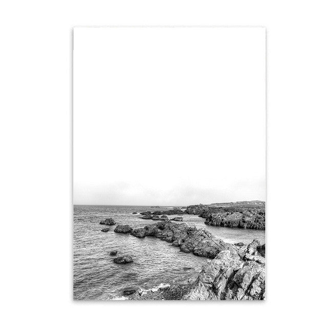 Nordic Landscape Canvas Giclee Print Unframed Wall Art | Octo Treasures