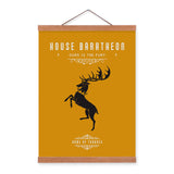 Modern Pop Movie Game Of Thrones Animals Deer Wooden Framed Canvas Painting Home Bar Decor Wall Art Print Pictures Poster Scroll | Octo Treasures
