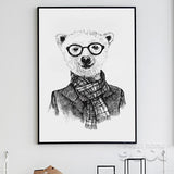 Hand draw Animals Canvas Art Print Poster,  Deer And Polar Bear Set Wall Pictures for Home Decoration, Giclee Wall Decor DE009 | Octo Treasures