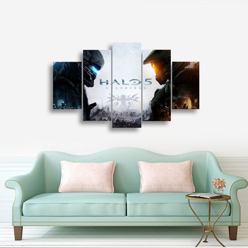 5 Panel Modular Picture Xbox Halo Modern Home Wall Decor Canvas Picture Art HD Print Painting Canvas Art Unframed Wall Pictures | Octo Treasures