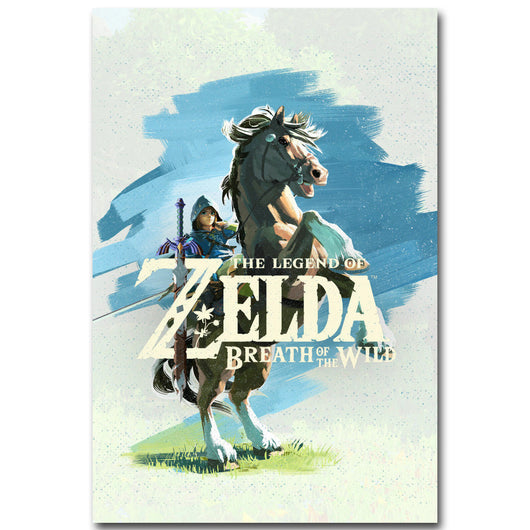 The Legend of Zelda Breath of The Wild Art Silk Fabric Poster 13x20 24x36inch New Game Pictures for Living Room Wall Decor 001 | Octo Treasures