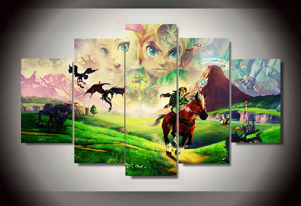 5 Pieces Zelda 25th Anniversary Game Poster Modern Home Wall Decor Canvas Picture Art HD Print Painting On Canvas Artworks | Octo Treasures