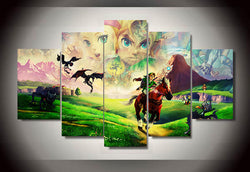5 Pieces Zelda 25th Anniversary Game Poster Modern Home Wall Decor Canvas Picture Art HD Print Painting On Canvas Artworks | Octo Treasures