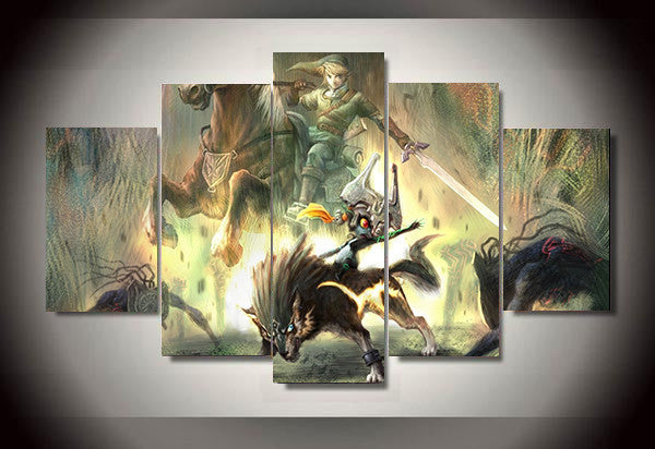 5 Panel Game The Legend Of Zelda Modern Home Wall Decor Painting Canvas Art HD Print Painting Canvas Wall Picture For Home Decor | Octo Treasures