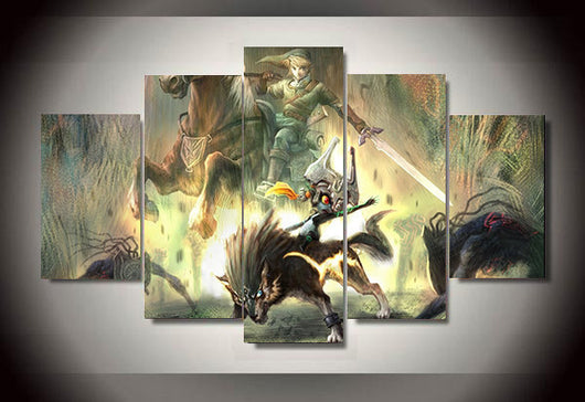 5 Panel Game The Legend Of Zelda Modern Home Wall Decor Painting Canvas Art HD Print Painting Canvas Wall Picture For Home Decor | Octo Treasures