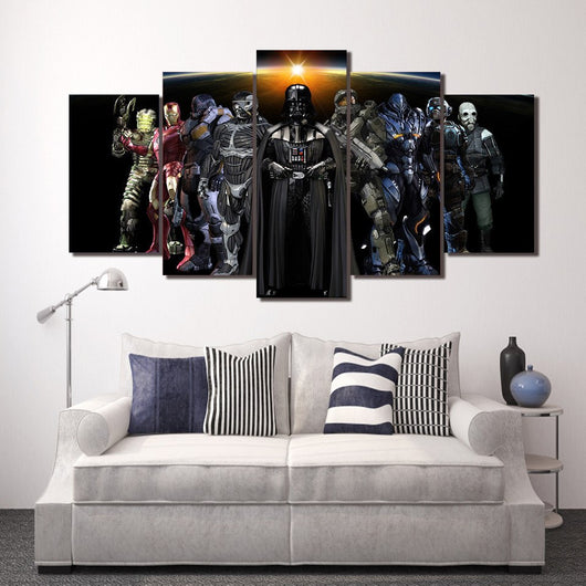 5 Panel Game Dead Space Character Framed Canvas Wall Art | Octo Treasures