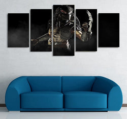 5 Panel Predator Mortal Kombat Framed Canvas Wall Art | Octo Treasures
