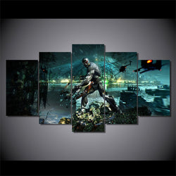 5 Panel Crysis Game Group Framed Canvas Wall Art | Octo Treasures