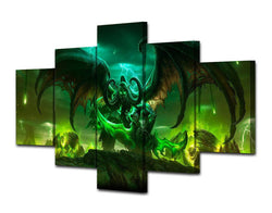 5 Panel Game Anime Framed Canvas Wall Art | Octo Treasures