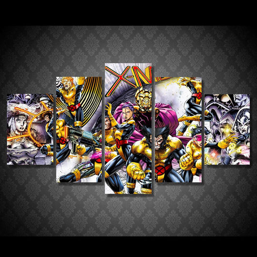5 Panel Uncanny X Men Framed Wall Canvas Art | Octo Treasures