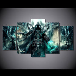 5 Panel Anime Game Characters Framed Wall Canvas Art | Octo Treasures