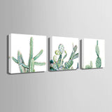 3 Panel Still Life Cactus Natural Landscape Framed Modern Wall Canvas Art | Octo Treasures