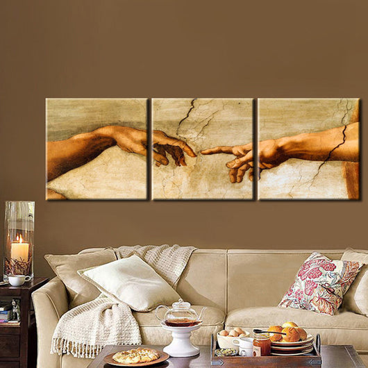 E-HOME Oil Painting Touching Hand Decoration Painting Home Decor On Canvas Modern Wall Art  Canvas Print Poster Canvas Painting | Octo Treasures