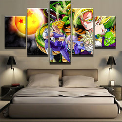 5 Pieces/Set Cartoon Goku Dragon Ball Characters Poster Modern Home Wall Decor Canvas Picture Art HD Print Painting Canvas Art | Octo Treasures