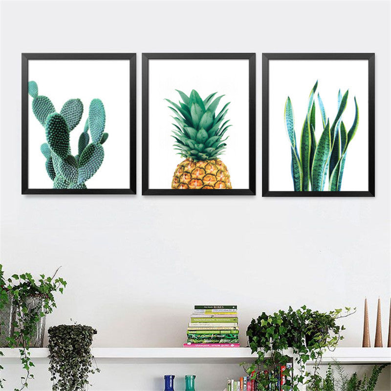 Modern Cactus Pineapple Plants Decorative Painting Wall Painting Creative Art Wall Painting FG0042 | Octo Treasures