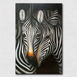 Modern zebra oil painting on canvas pictures for office room decorative paintings for friends home wall decoration | Octo Treasures
